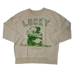 Women's Character St. Patrick's Day Crewneck Sweatshirt - Snoopy